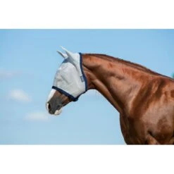 Amigo Fly Mask - Silver/Navy