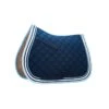 Roma Crescent All Purpose Saddle Pad - Navy/White/Light Blue