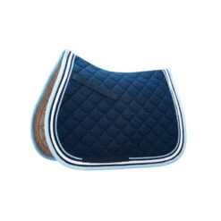 Roma Crescent All Purpose Saddle Pad - Navy/White/Light Blue
