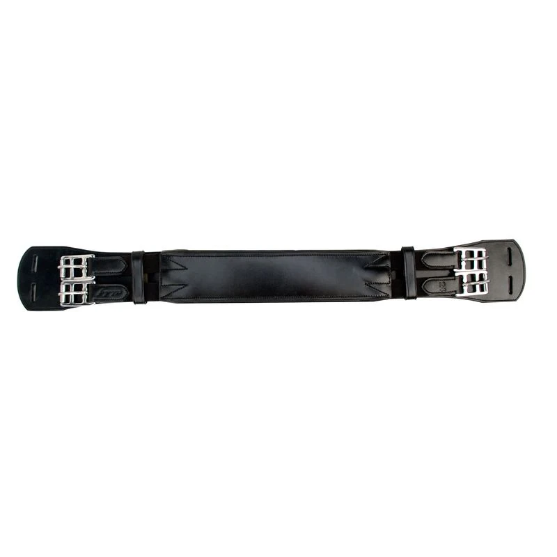 Silverleaf Padded Dressage Girth With Double Elastic Ends - Black 1 Silverleaf Padded Dressage Girth With Double Elastic Ends - Black