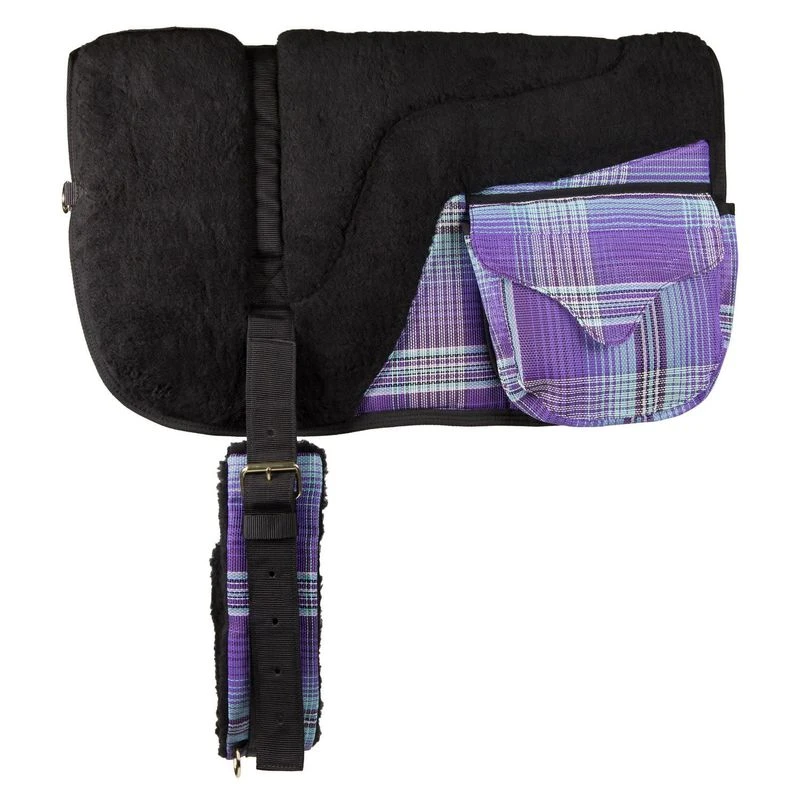 Kensington Fleece Bareback Pad W/Pockets - Lavender Mint 1 Kensington Fleece Bareback Pad W/Pockets - Lavender Mint