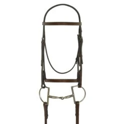 Camelot Gold Plain Raised Bridle - Australian Nut