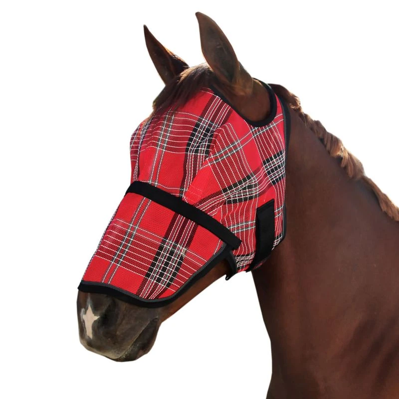 Kensington Signature Fly Mask W/Removable Nose - Deluxe Red 2 Kensington Signature Fly Mask W/Removable Nose - Deluxe Red - Image 2