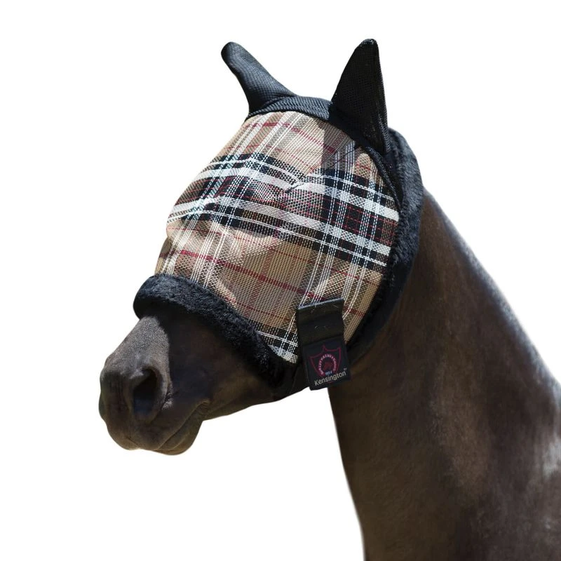 Kensington Pony Fly Mask W/Ears & Fleece Trim - Deluxe Black 2 Kensington Pony Fly Mask W/Ears & Fleece Trim - Deluxe Black - Image 2