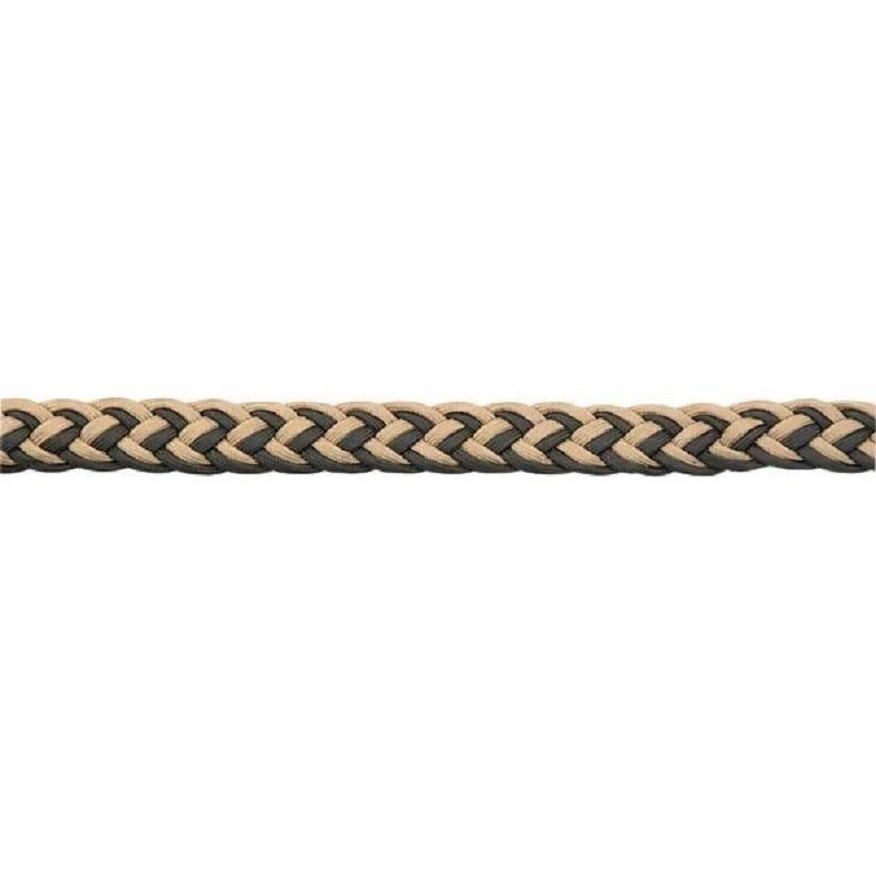 Western Rawhide 1" Braided Barrel Reins - Black/Tan 1 Western Rawhide 1" Braided Barrel Reins - Black/Tan