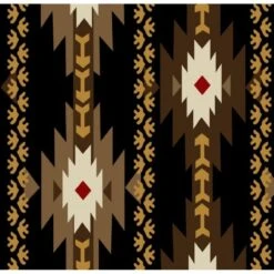 Western Rawhide Cut Back Navajo Top Pad - Black/Beige/Brown