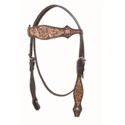 Western Rawhide Country Legend Two-Tone Browband Headstall - Two Tone Brown