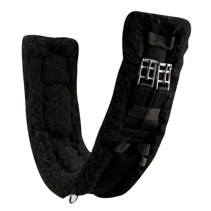 T3 FlexForm CoolBack Double Elastic End Dressage Girth - Black/Black 1 T3 FlexForm CoolBack Double Elastic End Dressage Girth - Black/Black