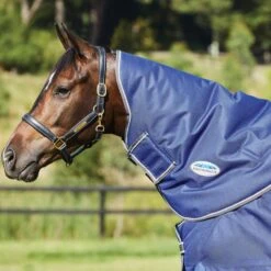 Weatherbeeta Comfitec Premier Free Neck Rug Medium - Dark Blue/Grey/White