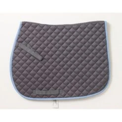 Centaur Imperial Quilted Close Contact Saddle Pad - Grey W/ Lt Blue