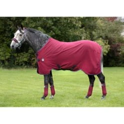 Rambo Helix Disc Front Stable Sheet - Burgundy/Burgund/Teal/Navy