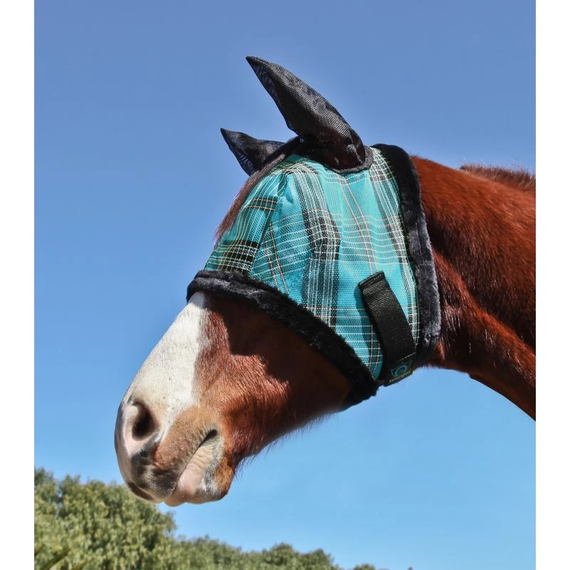Kensington Signature Fly Mask W/Fleece,Ears And Forelock Hole - Black Ice 1 Kensington Signature Fly Mask W/Fleece,Ears And Forelock Hole - Black Ice
