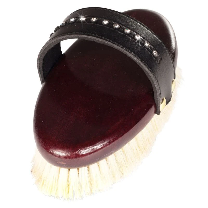Horze Deluxe Soft Crystal Body Brush - Brown 1 Horze Deluxe Soft Crystal Body Brush - Brown