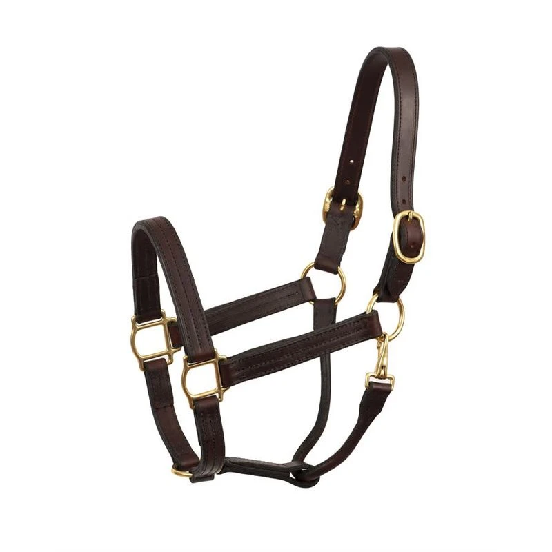 Perri's Heavy Weight Leather Track Halter - Havana 1 Perri's Heavy Weight Leather Track Halter - Havana
