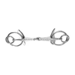 Finntack Leather Covered Snaffle Double Ring Driving Bit
