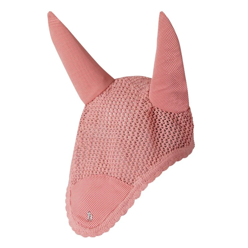 Horze Cooling Ear Net - Peach Amber Pink 1 Horze Cooling Ear Net - Peach Amber Pink