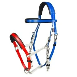 Zilco Marathon Endurance Bridle - Red/White/Blue