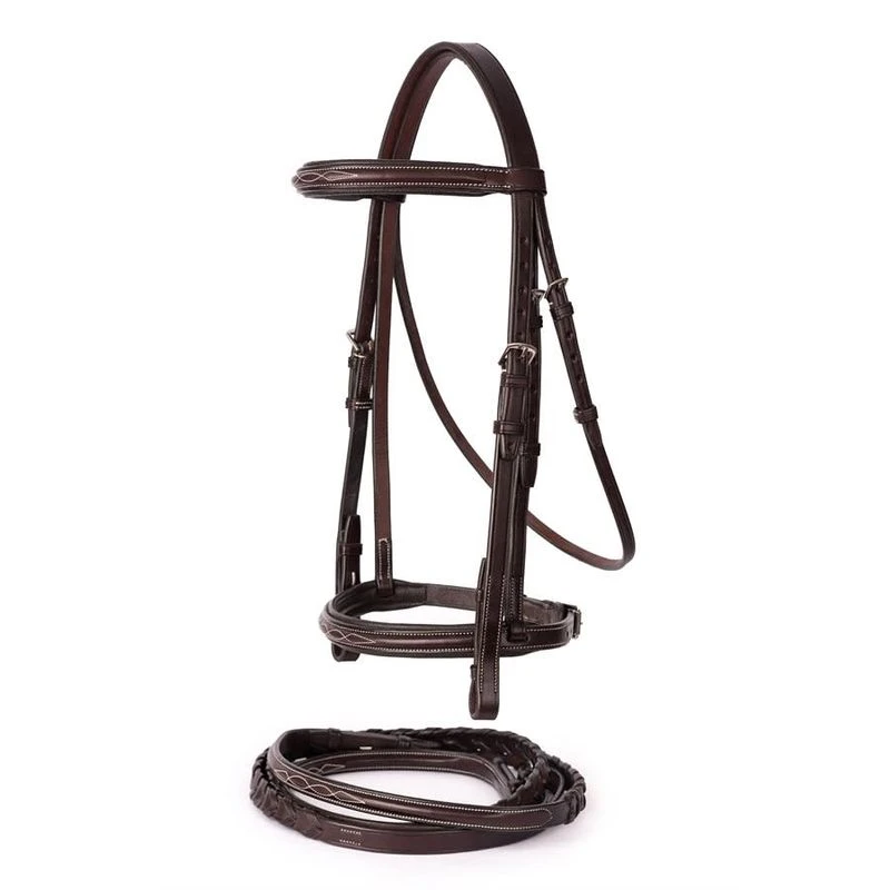 Perri's Pro Fancy Stitched Hunter Bridle - Havana 1 Perri's Pro Fancy Stitched Hunter Bridle - Havana