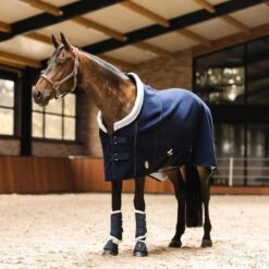 Horze Terrazzo Double Bonded Fleece Cooler - Dark Navy -Equestrian supplies 695187 800 800
