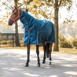 Horze Glasgow Medium Weight Combo Turnout Blanket 150g - Opal Blue 7 Horze Glasgow Medium Weight Combo Turnout Blanket 150g - Opal Blue -Equestrian supplies 695784 800 800